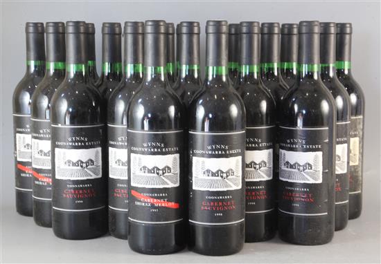 Twelve bottles of Wynns Coonawarra Cabernet Sauvignon, 1998 and eight bottles of Wynns Coonawarra